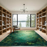 Enchanted Lush Green Forest Area Rug