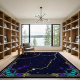 Cosmic Lightning Constellation Area Rug