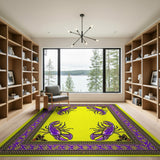 Purple Crab Coastal Area Rug