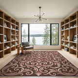 Ornate Baroque Floral Area Rug