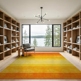 Vibrant Orange Ombre Stripe Area Rug