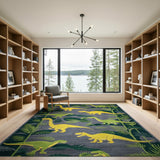 Dino Jungle Cartoon Area Rug