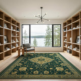 Emerald Green Emerald Green Persian Medallion Area Rug