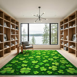 Lush Shamrock Clover Area Rug