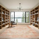 Distressed Vintage Orange Area Rug