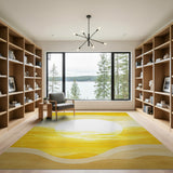 Yellow Sun Gradient Abstract Area Rug
