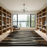 Zebra Stripe Area Rug in Brown Tan