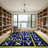 Navy Alphabet Kids Learning Rug