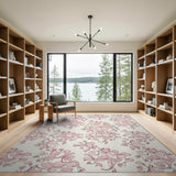Blush Pink Floral Vintage No. 19 Area Rug