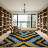 Bold Zigzag Geometric Southwestern Area Rug