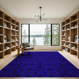 Purple Geometric Hexagon Mosaic Rug