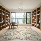 Delicate Pink Blossom Branch Area Rug