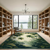 Lush Palm Grove Area Rug