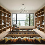 Brown Tan Southwestern Zigzag Geometric Rug