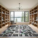 Abstract Piano Keys Area Rug