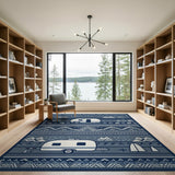 Camper Trailer Snowy Mountain Tribal Area Rug