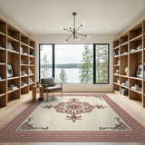 Elegant Pink Medallion Persian Area Rug