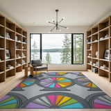 Colorful Prize Wheel Area Rug