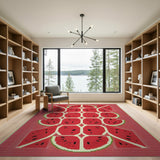 Watermelon Multi-color and Patterns Watermelon Slices Fruit Pattern Area Rug