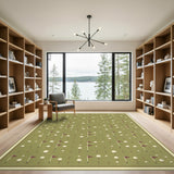 Green Golf Pattern Area Rug