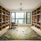 Whimsical Wildflower Meadow Butterfly Rug