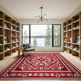 Red Red Persian Medallion Area Rug