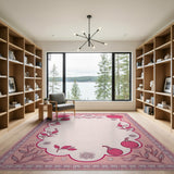 Whimsical Pink Pumpkin Harvest Rug