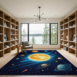 Cosmic Solar System Adventure Area Rug