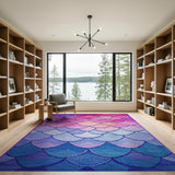 Mermaid Scales Gradient Area Rug