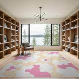 Whimsical Pink Cloud Area Rug
