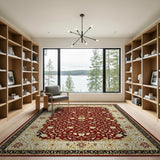 Red Elegant Red Persian Floral Area Rug
