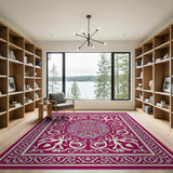 Medallion Ornate Red Persian Medallion Area Rug
