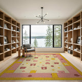 Adorable Pastel Bear Cartoon Area Rug