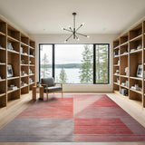 Blush Pink Geometric Abstract Area Rug