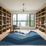 Starry Blue Mountain Layers Area Rug