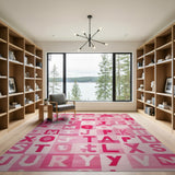 Pink Alphabet ABC Kids Play Rug