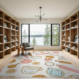 Whimsical Bakery Delights Pattern Area Rug