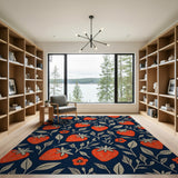 Whimsical Strawberry Fields Area Rug