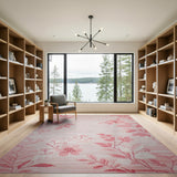 Blush Pink Floral Vintage No. 2 Area Rug