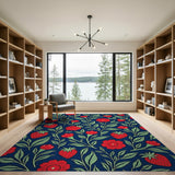Strawberry Multi-color and Patterns Strawberry Fruit Pattern Area Rug