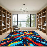 Vibrant Crayon Explosion Kids Area Rug