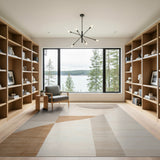Geometric Modern Beige and Neutral Modern Geometric Abstract Beige Area Rug