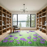 Purple Butterfly Meadow Area Rug