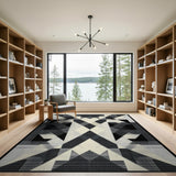 Monochrome Geometric Modern Area Rug