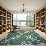 Whimsical Green Bubble Area Rug