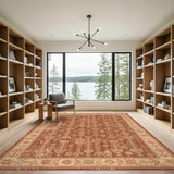 Distressed Arrow Area Rug in Brown Tan