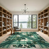 Green Ivy Plaid Area Rug