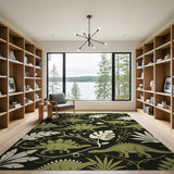 Green Dinosaur Jungle Area Rug