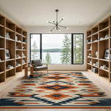 Terracotta Navajo Southwestern Area Rug