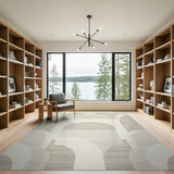 Modern Arch Geometric Beige Area Rug